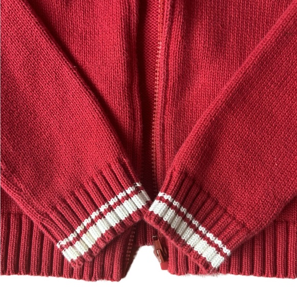 Red zip up knit - Picture 2 of 3